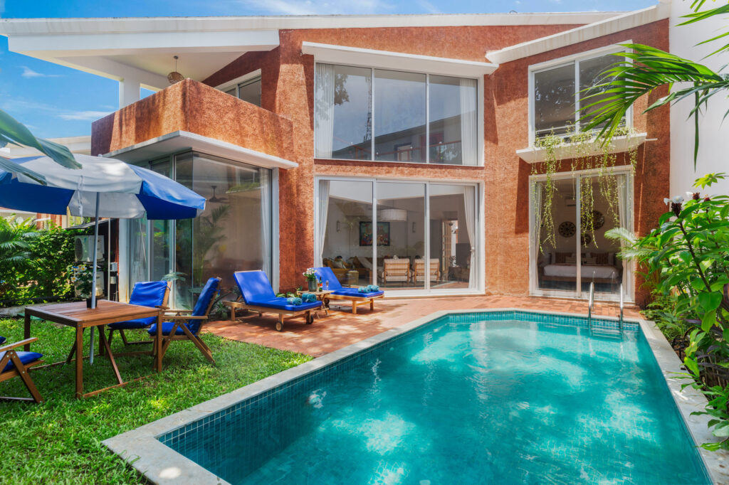 White Aura villa and its private pool, Anjuna
